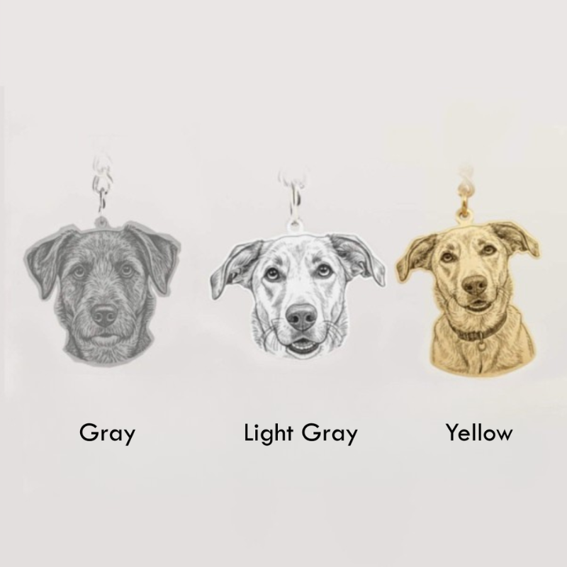 Custom Pet Photo Engraved Pendant Gift