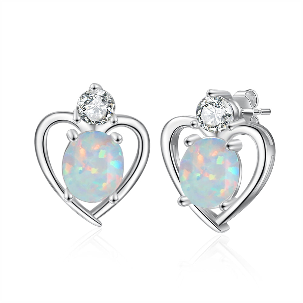 Cordate Stud Earrings For Women-Florence Scovel