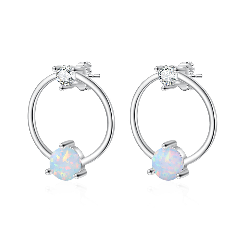 Circle Stud Earrings For Women-Florence Scovel