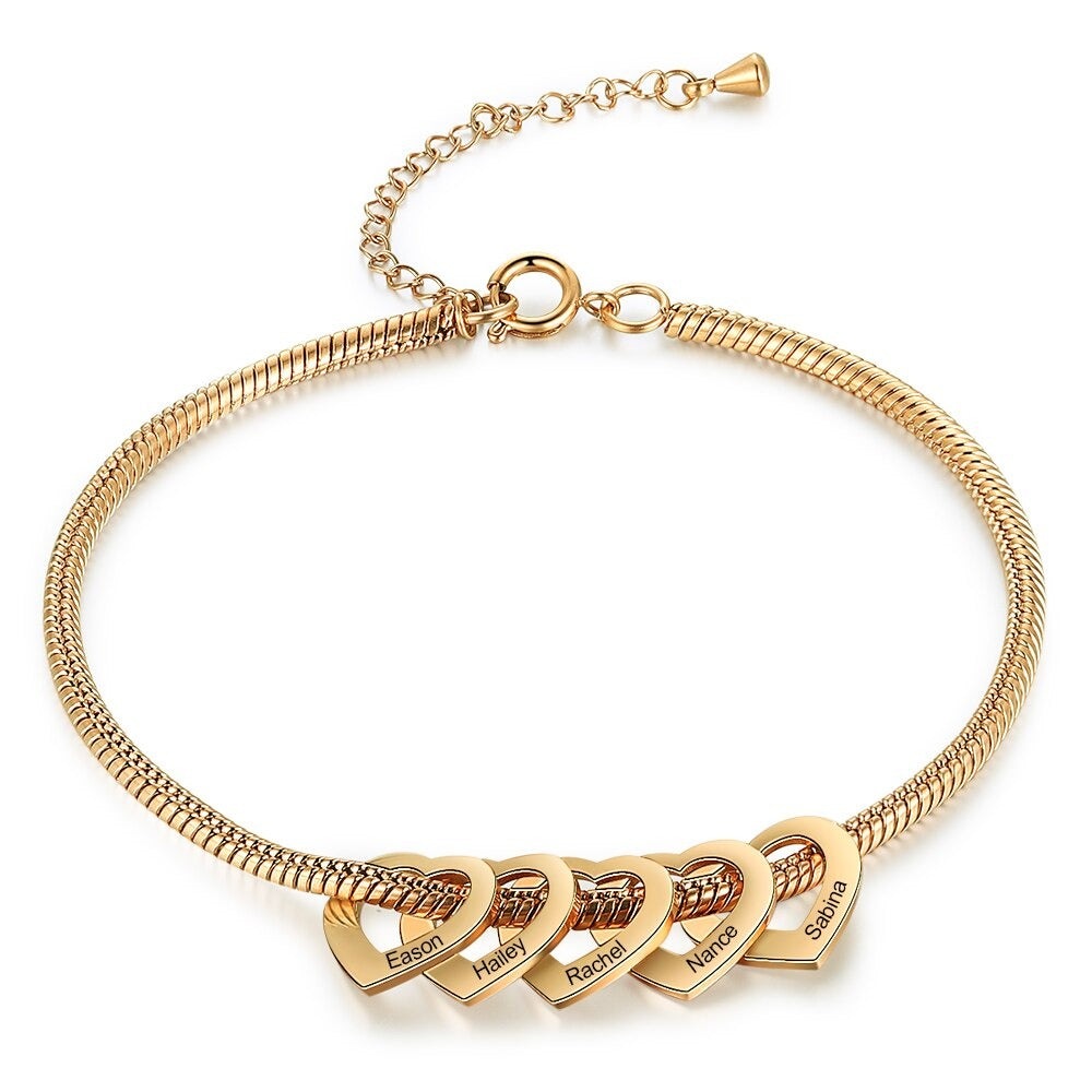 Personalized 5 Names Chain Bracelet For Women-Florence Scovel