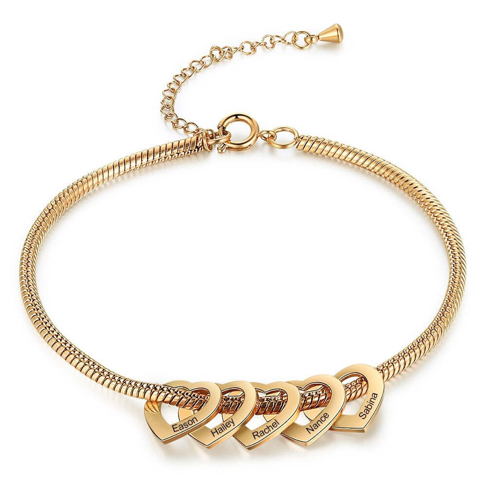 Personalized 5 Names Chain Bracelet For Women-Florence Scovel
