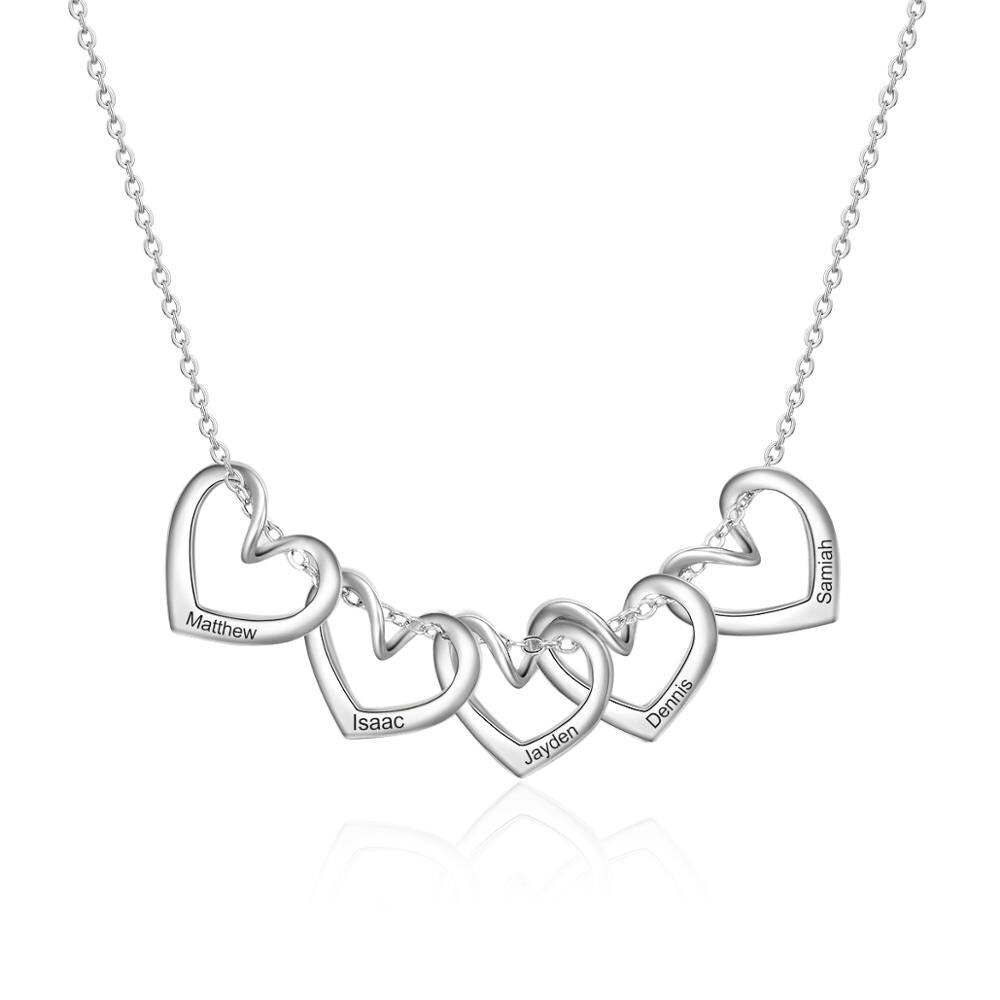 Customize 5 Engrave Family Name Necklace-Florence Scovel