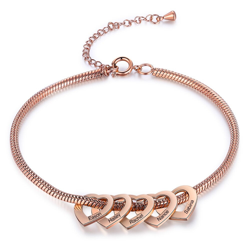 Personalized 5 Names Chain Bracelet For Women-Florence Scovel
