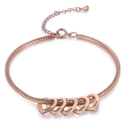 Personalized 5 Names Chain Bracelet For Women-Florence Scovel