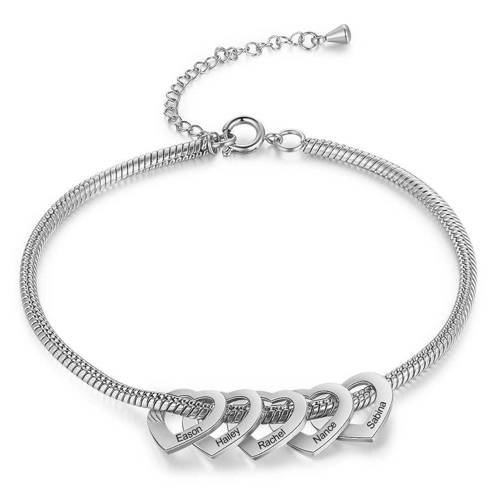 Personalized 5 Names Chain Bracelet For Women-Florence Scovel