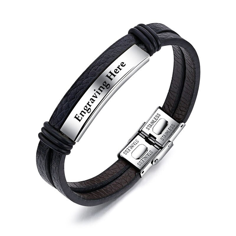 Personalized Engraved Name ID Bracelet For Men-Florence Scovel