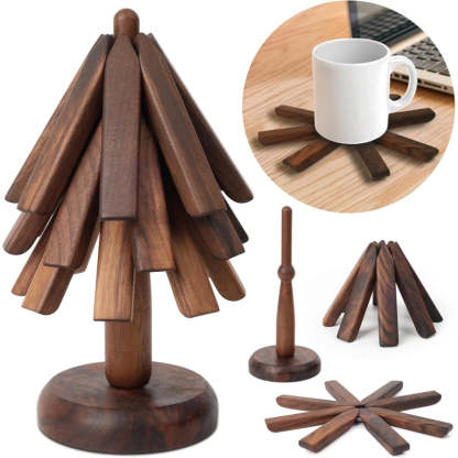 Expandable Wooden Table Tree Coaster Set-Florence Scovel