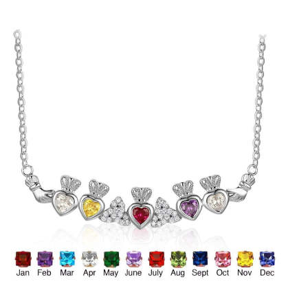Personalized Silver Claddagh Necklace-Florence Scovel