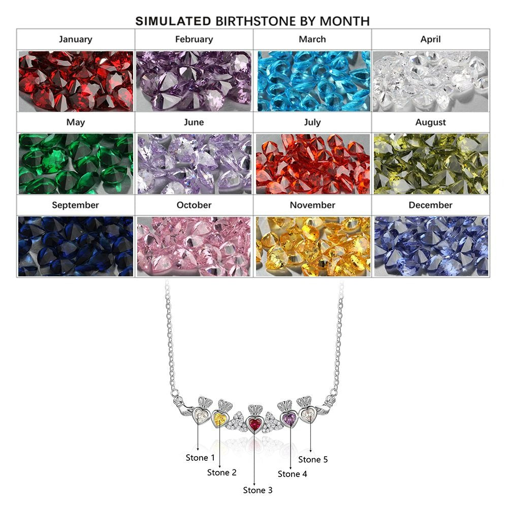 Personalized Silver Claddagh Necklace-Florence Scovel