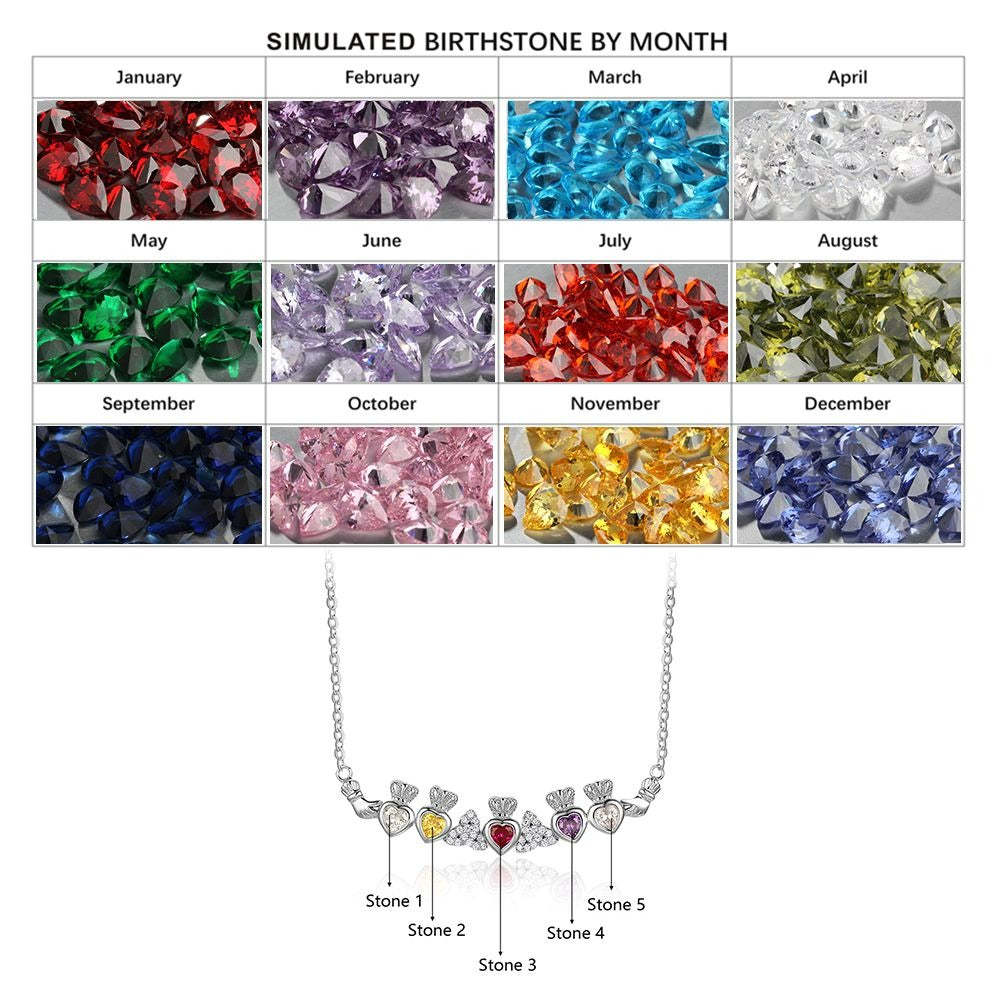 Personalized Silver Claddagh Necklace-Florence Scovel