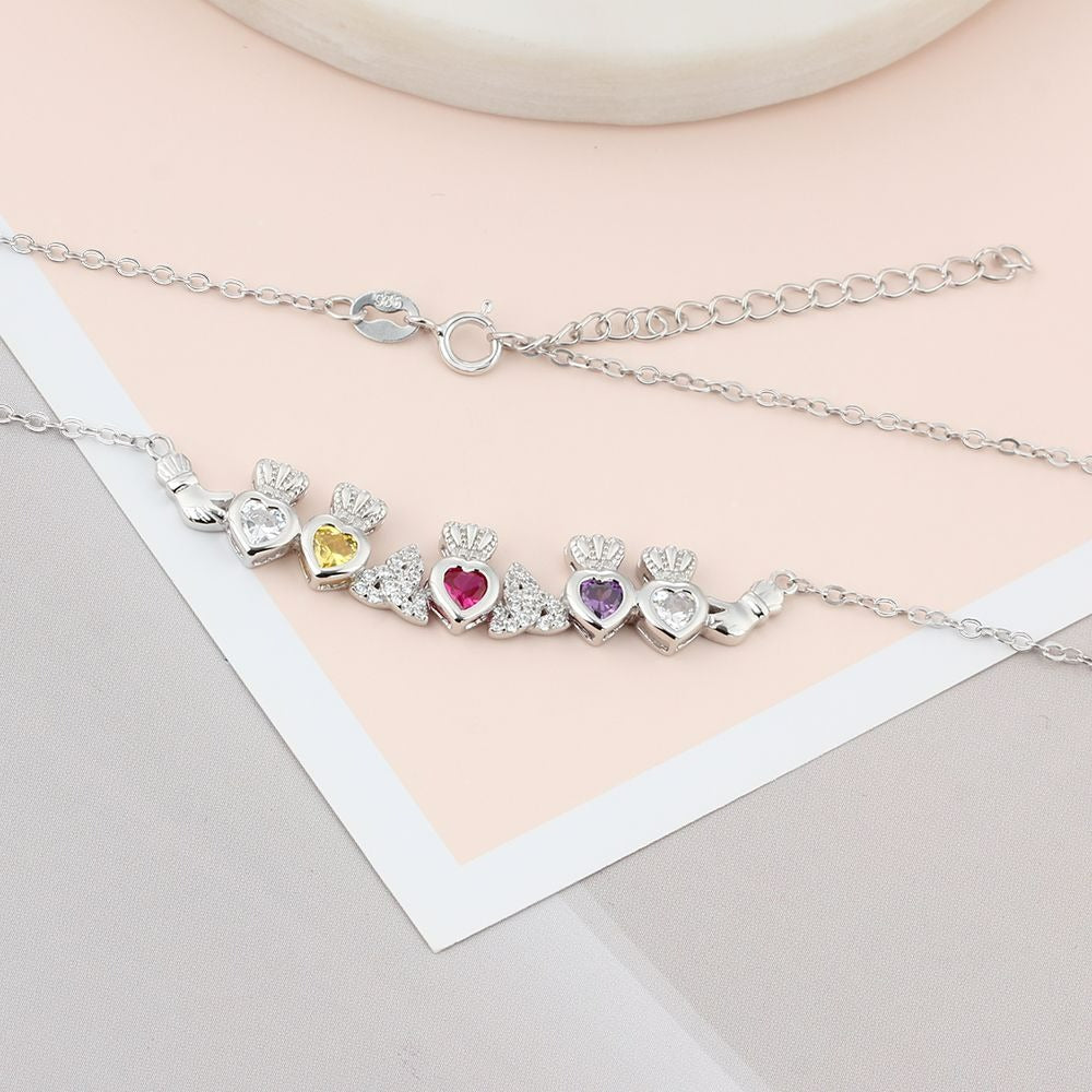 Personalized Silver Claddagh Necklace-Florence Scovel