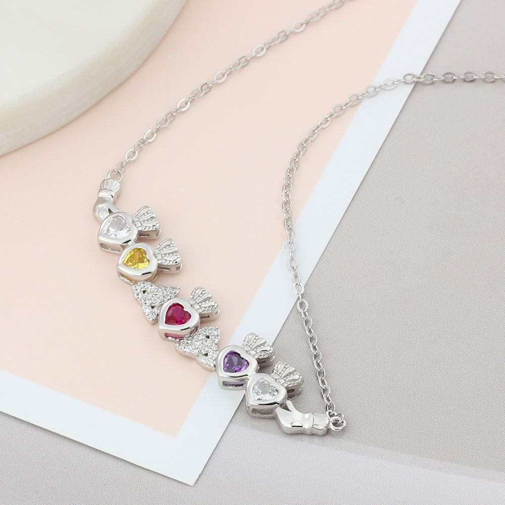Personalized Silver Claddagh Necklace-Florence Scovel