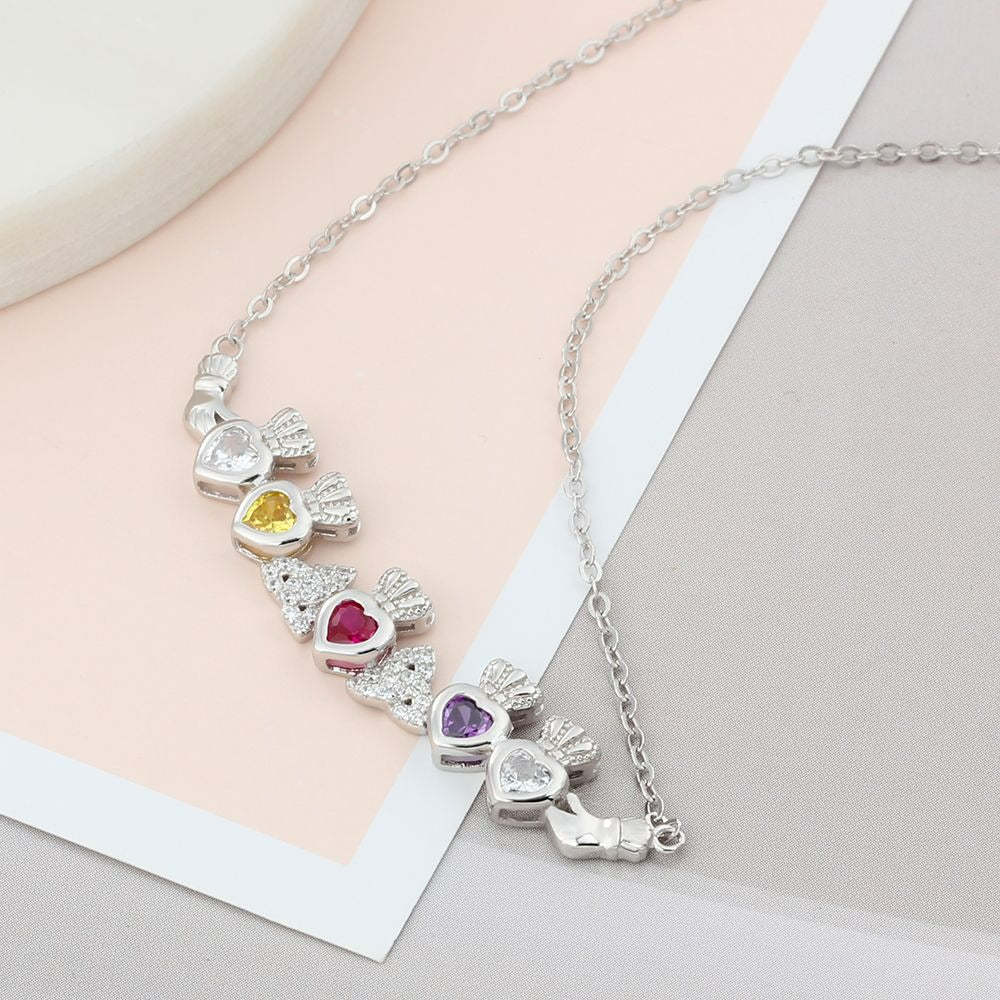 Personalized Silver Claddagh Necklace-Florence Scovel