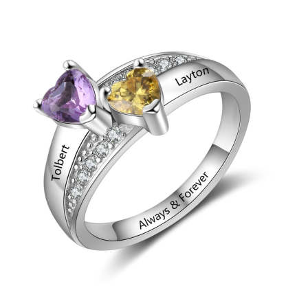 Sterling Silver Personalized Wedding Engagement Ring-Florence Scovel