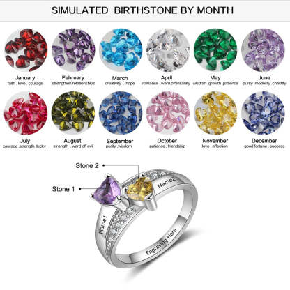 Sterling Silver Personalized Wedding Engagement Ring-Florence Scovel