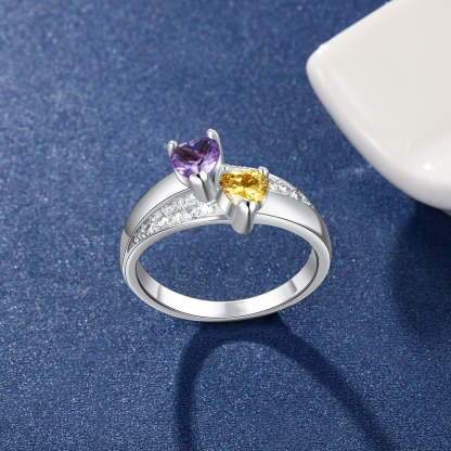 Sterling Silver Personalized Wedding Engagement Ring-Florence Scovel
