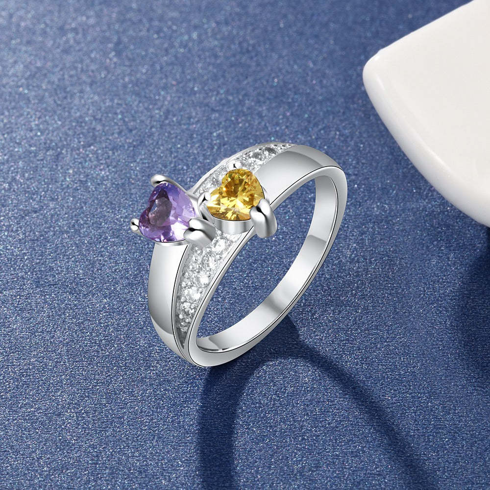 Sterling Silver Personalized Wedding Engagement Ring-Florence Scovel