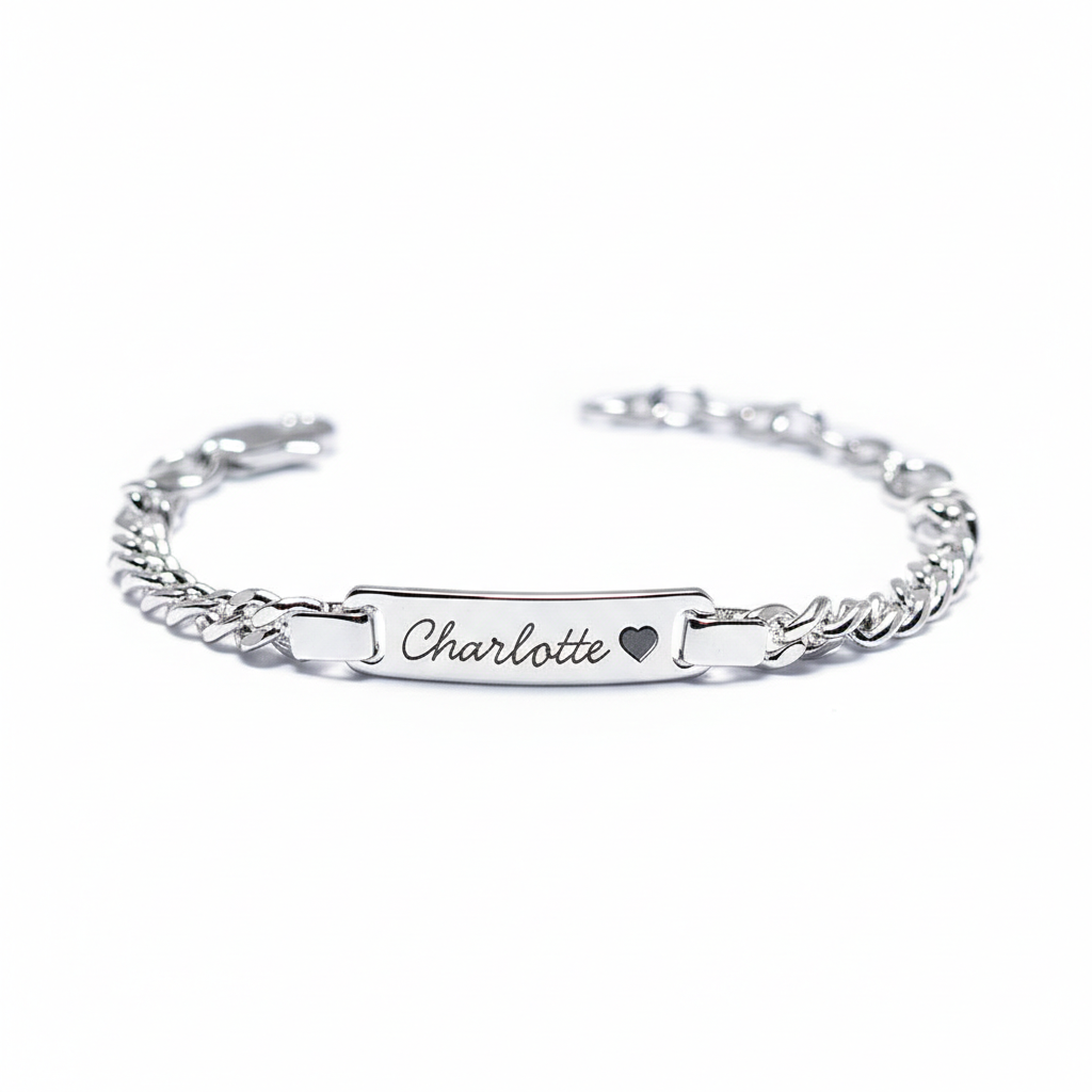 Personalized Baby Name Bracelet With Birthstone Design