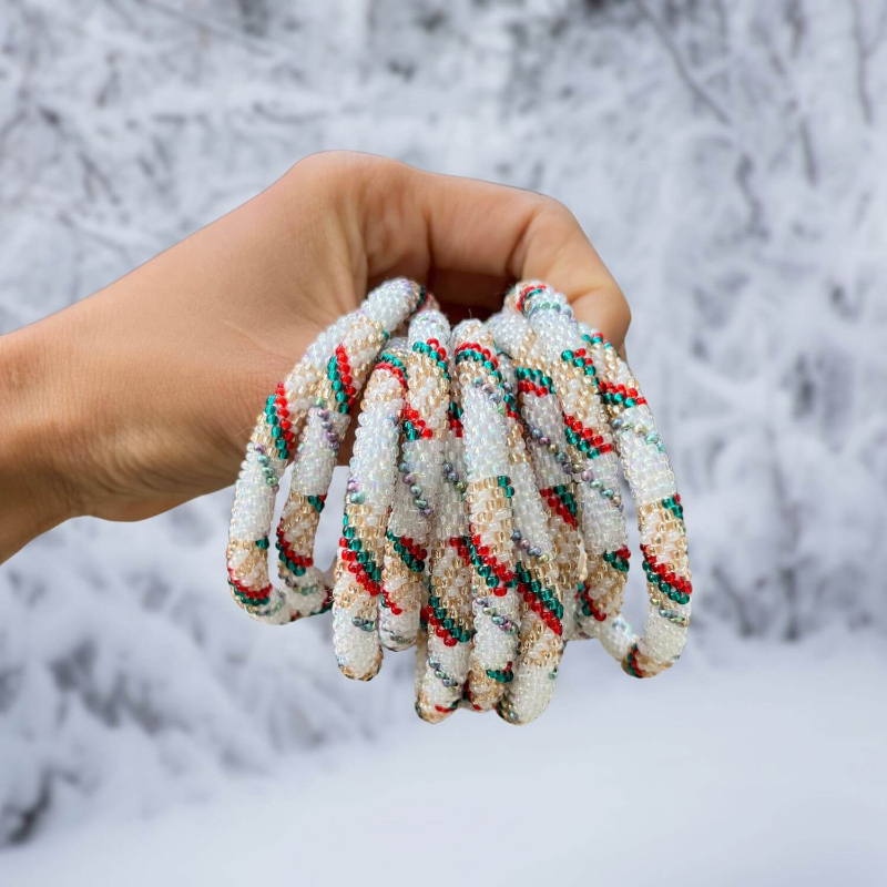 Glass Seed Bead Stretch Bracelet