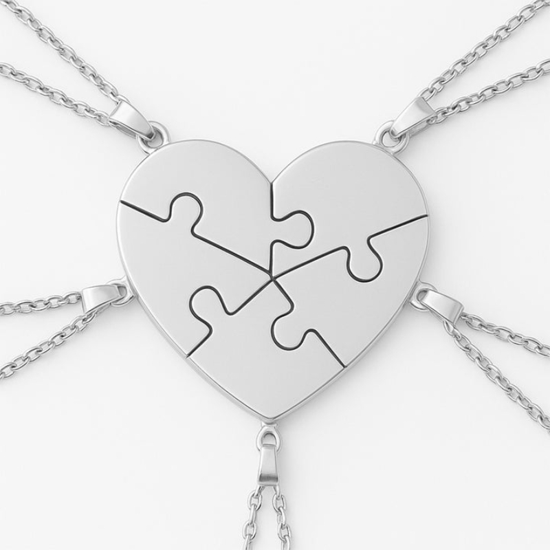 Custom Puzzle Heart Necklace