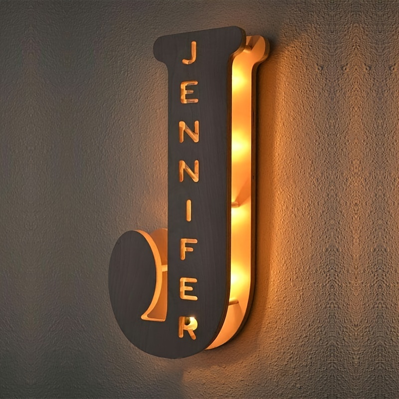 Custom Personalized LED Alphabet Letter Night Light