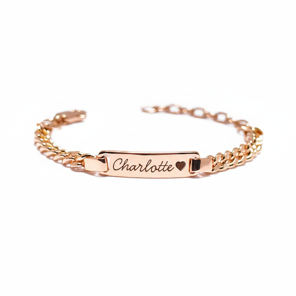 Personalized Baby Name Bracelet With Birthstone Design