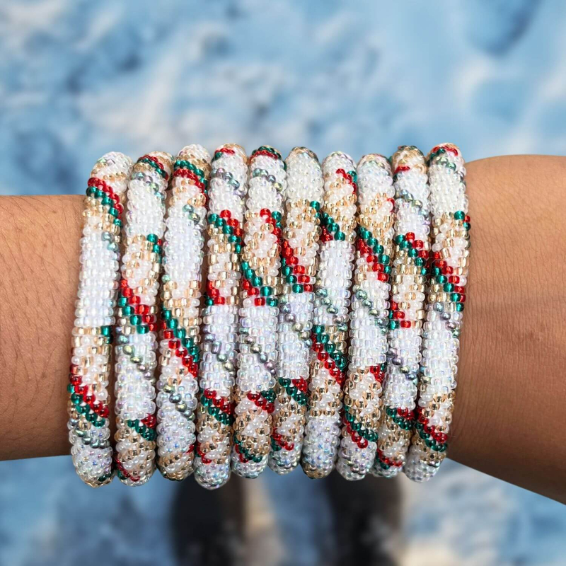 Glass Seed Bead Stretch Bracelet