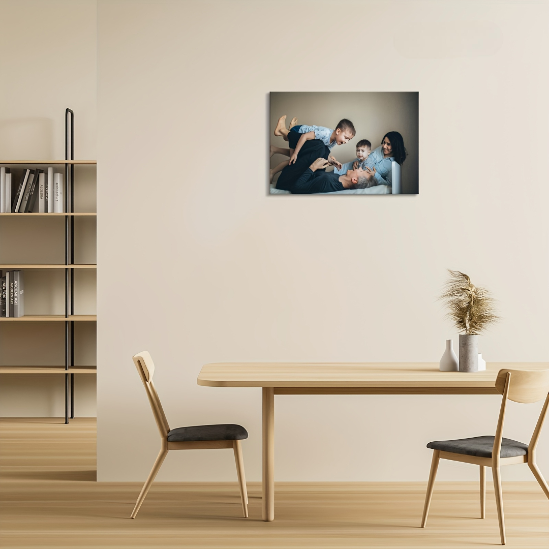 Custom 2 D Flat One Piece Framed Artistic Canvas Print Wall Poster