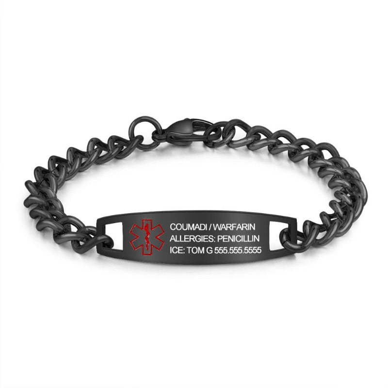 Engraved Medical Bracelets For Men-Florence Scovel