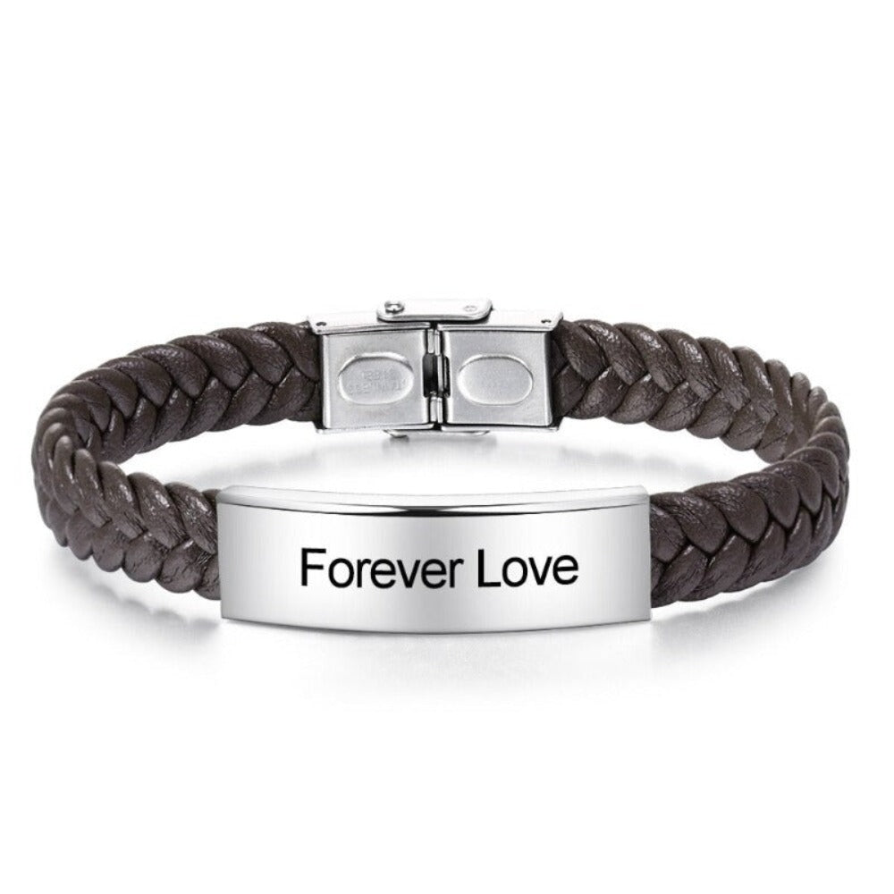 Personalized Engraved Stainless Steel Bar Bracelets For Men-Florence Scovel