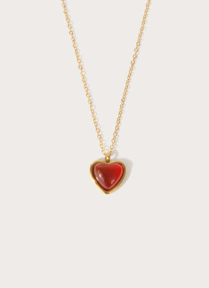 Carnelian Crystal Cordiform Necklace-Florence Scovel