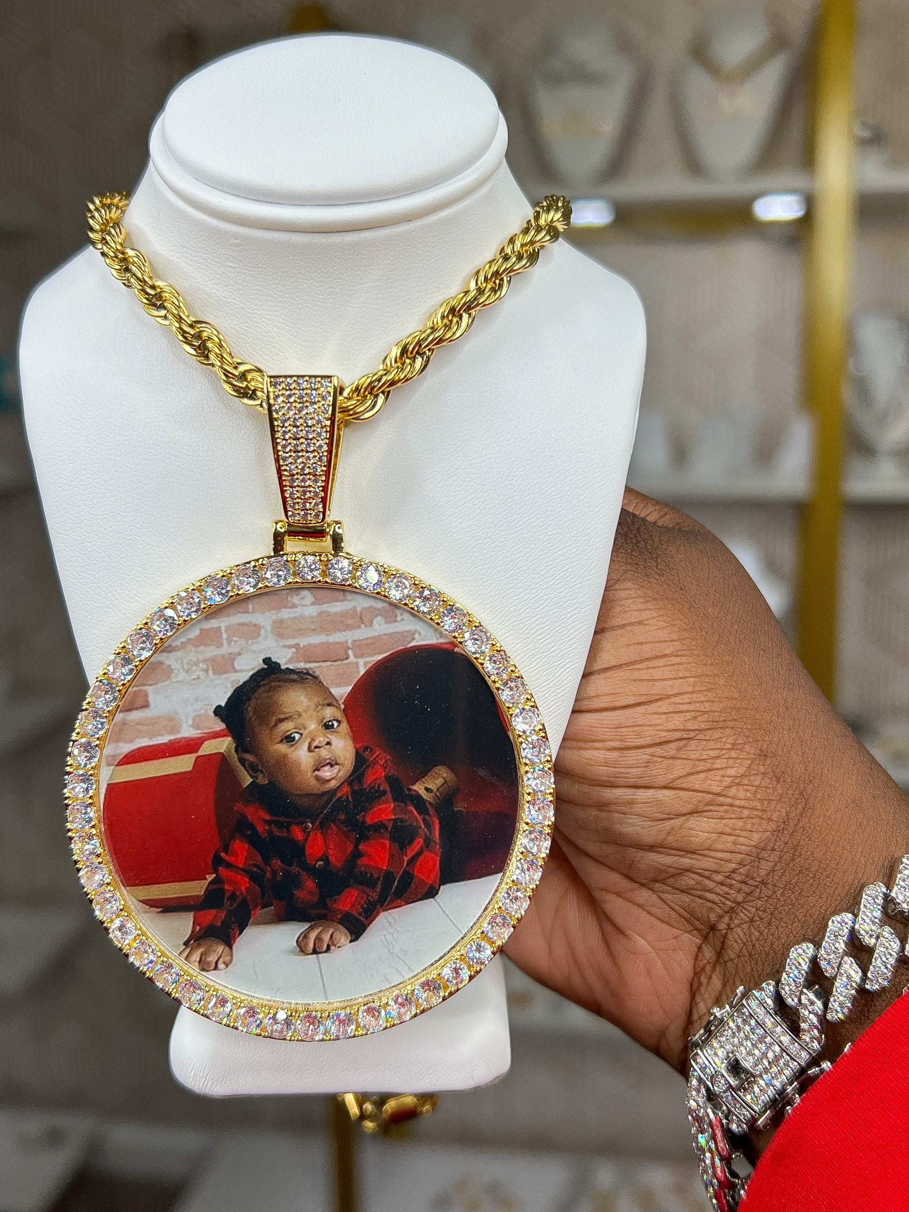 Circle Photo Custom Necklace-Florence Scovel