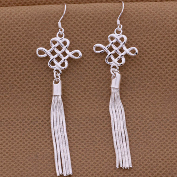 Classic Silver Tassel Earrings - Florence Scovel - 3