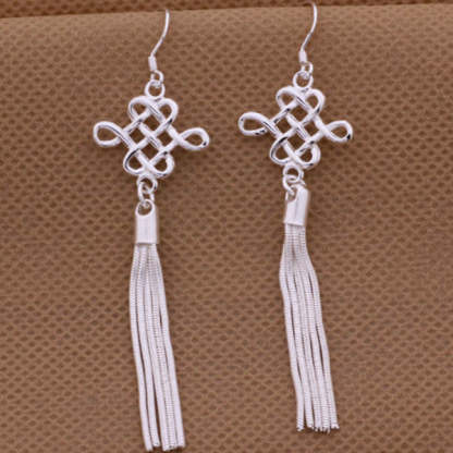 Classic Silver Tassel Earrings - Florence Scovel - 3