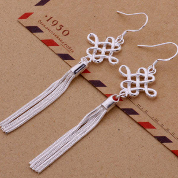 Classic Silver Tassel Earrings - Florence Scovel - 2