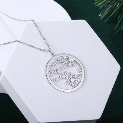 Personalized 3 Names Snowflake Necklaces Pendants-Florence Scovel