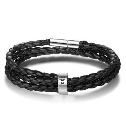 Personalized 1 Name Custom Beads Bracelet For Men-Florence Scovel