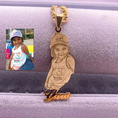 Custom Engraved Charm Necklace-Florence Scovel