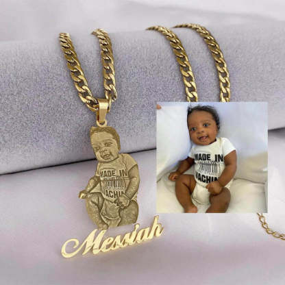 Custom Engraved Charm Necklace-Florence Scovel
