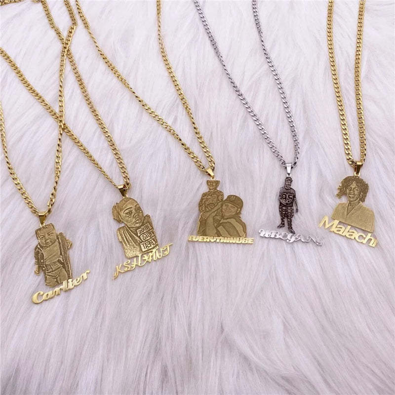 Custom Engraved Charm Necklace-Florence Scovel