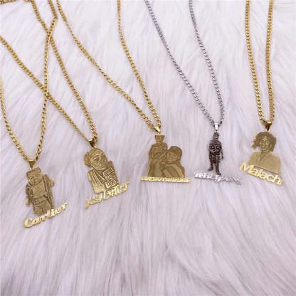 Custom Engraved Charm Necklace-Florence Scovel