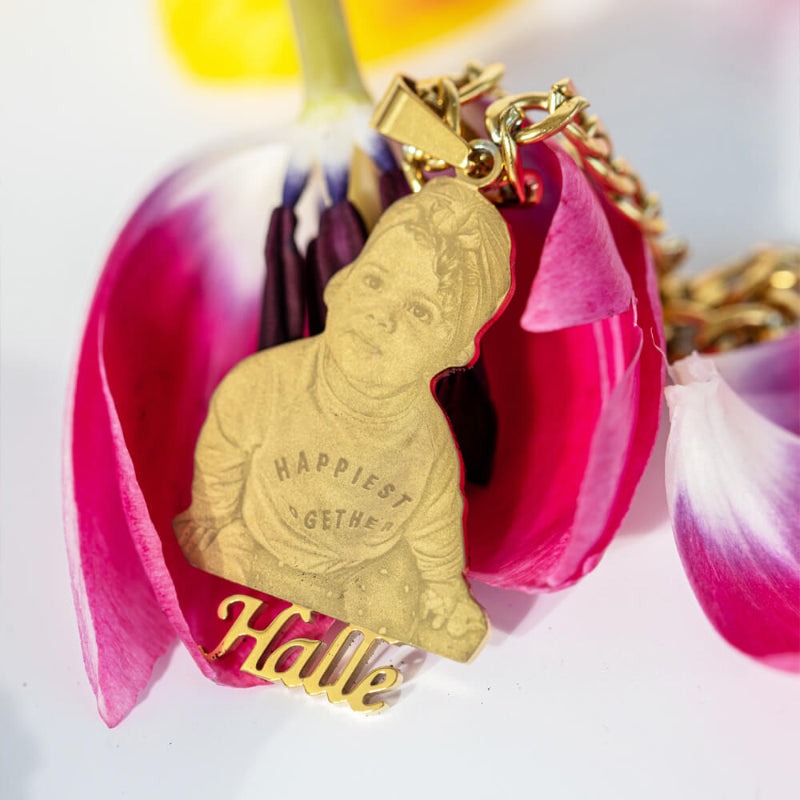 Custom Engraved Charm Necklace-Florence Scovel