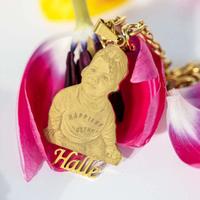 Custom Engraved Charm Necklace-Florence Scovel