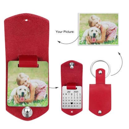 Personalized Photo & Date Keychain-Florence Scovel