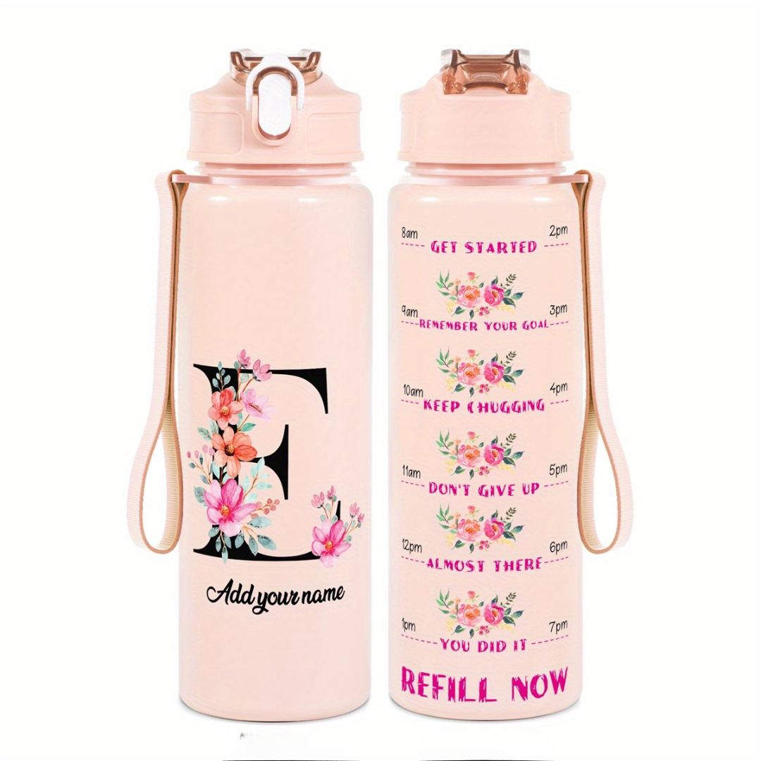 Personalized Water Tracker Bottle With Custom Name