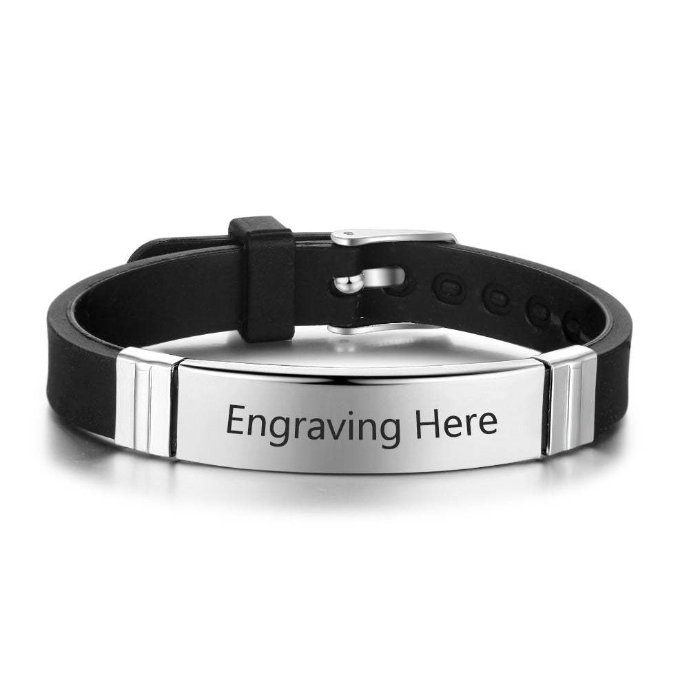 Personalized Engrave Name Rubber Bracelet-Florence Scovel