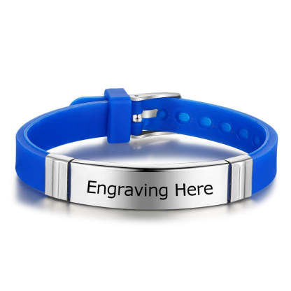 Personalized Engrave Name Rubber Bracelet-Florence Scovel