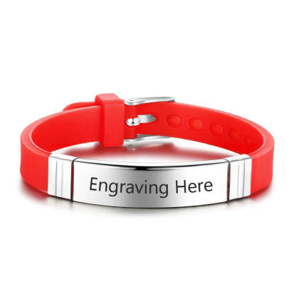 Personalized Engrave Name Rubber Bracelet-Florence Scovel