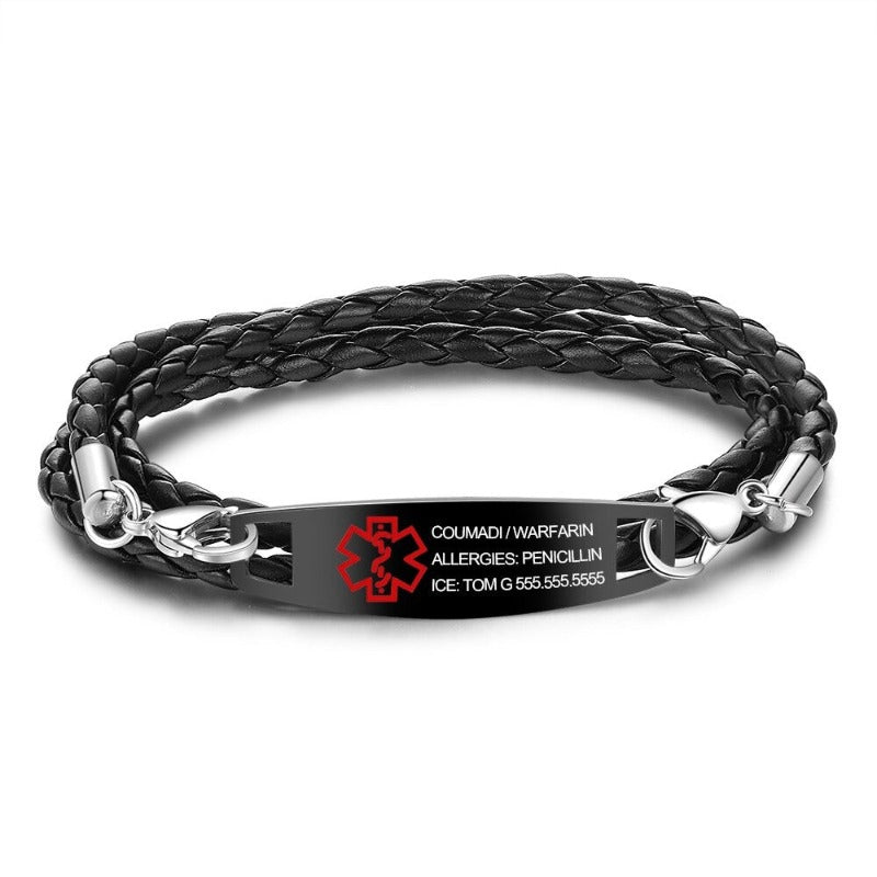 Personalized Stainless Steel Medical Alert ID Bracelets-Florence Scovel