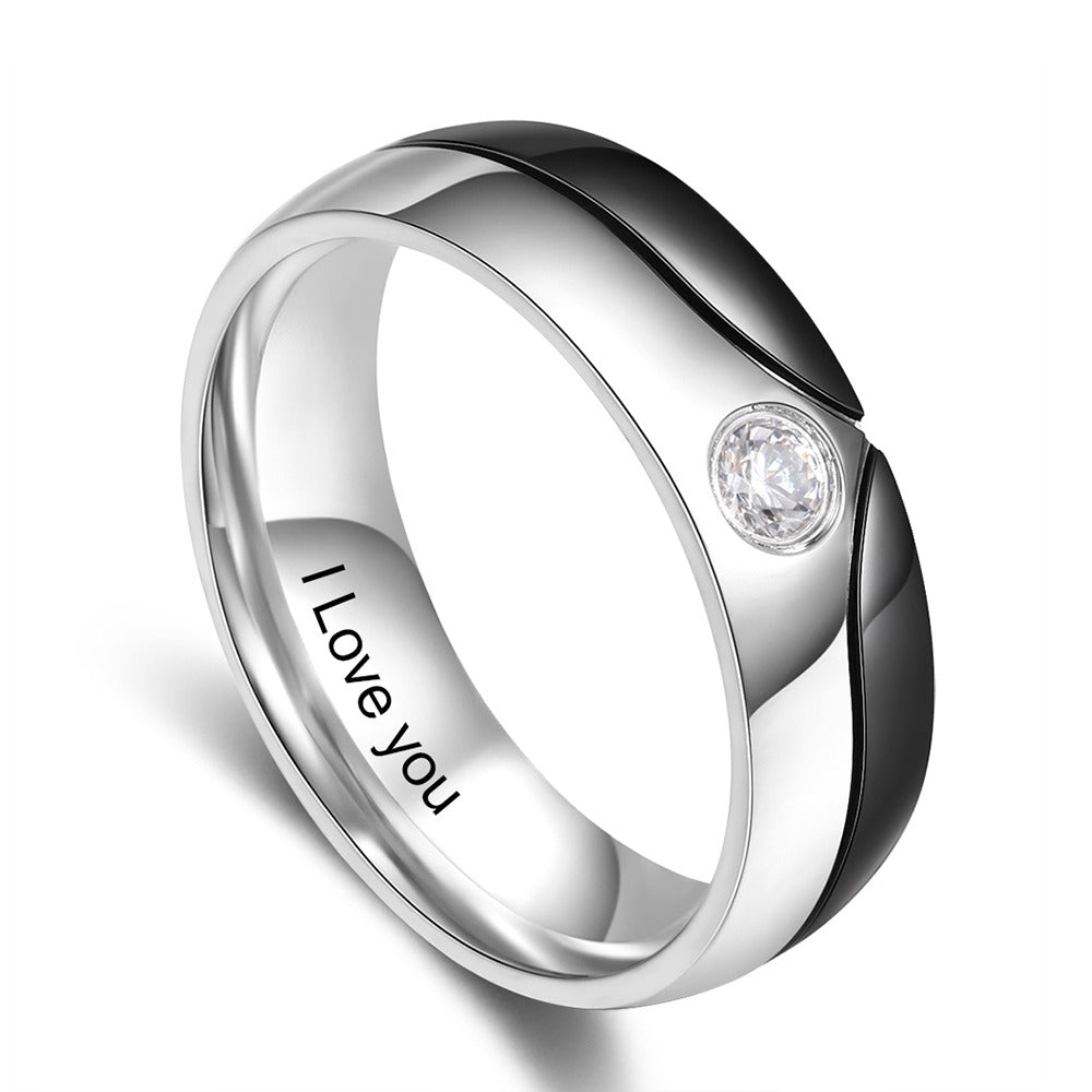 Personalized Gift Stainless Steel Couple Rings-Florence Scovel
